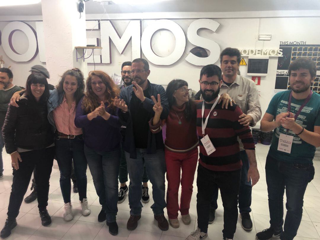 La noche electoral se ha vivido como una fiesta en la sede de Unidas-Podemos