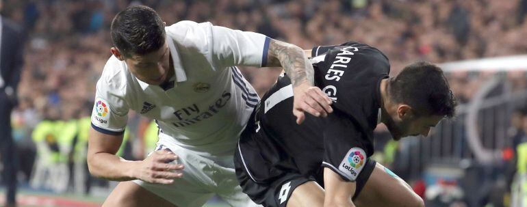 Carles Gil, en el partido del Santiago Benabéu