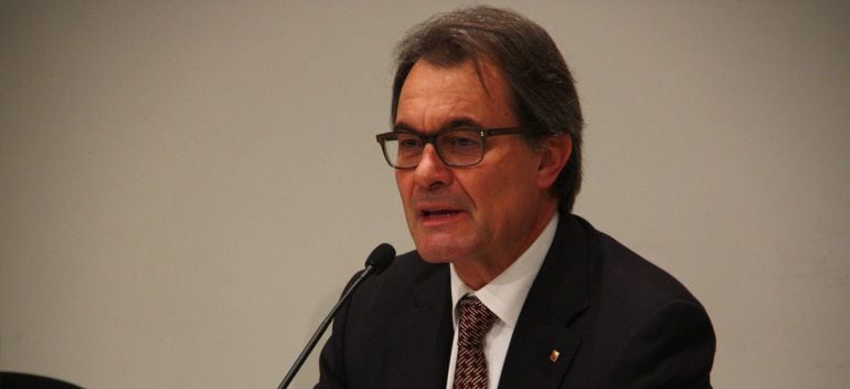 Artur Mas durante una rueda de prensa