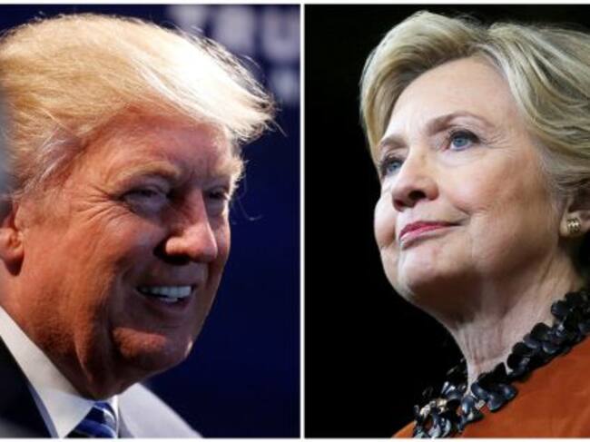 Donald Trump (izquierda) y Hillary Clinton (derecha) candidatos a la presidencia de Estados Unidos