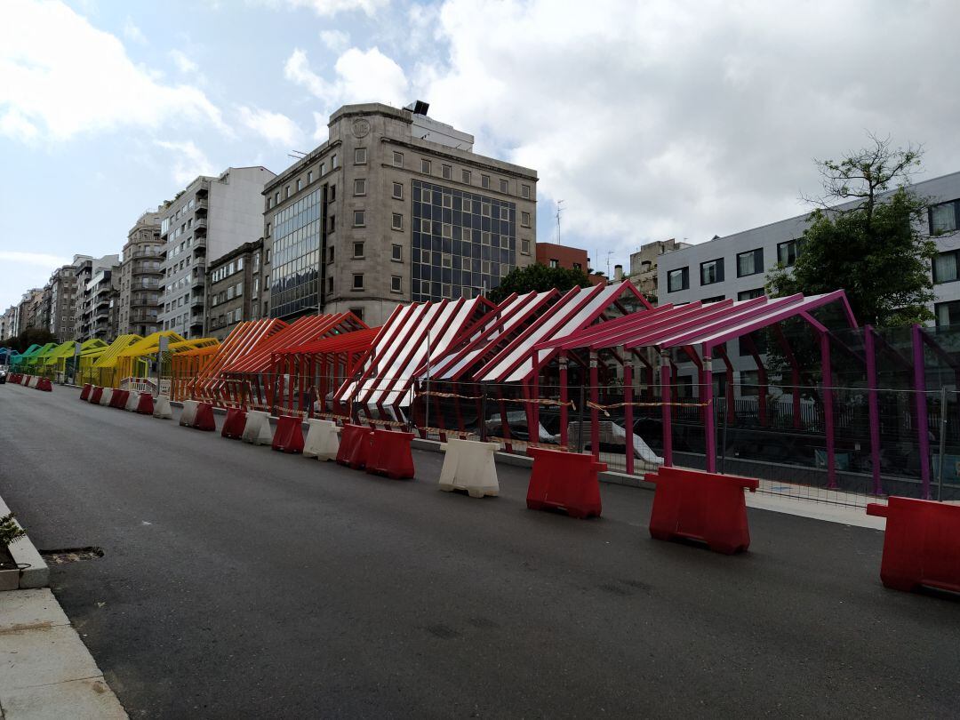 Obras en el boulevard de Gran Vía