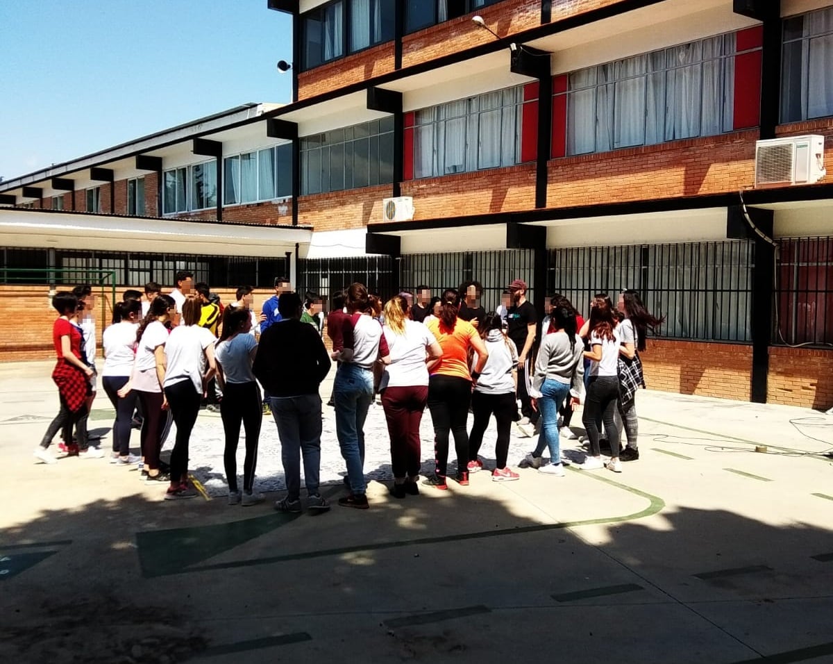 Interior del patio del colegio La Milagrosa de Campillos (Málaga)