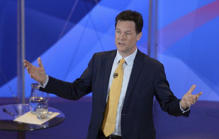 El líder del Partido Liberal Demócrata del Reino Unido, Nick Clegg.