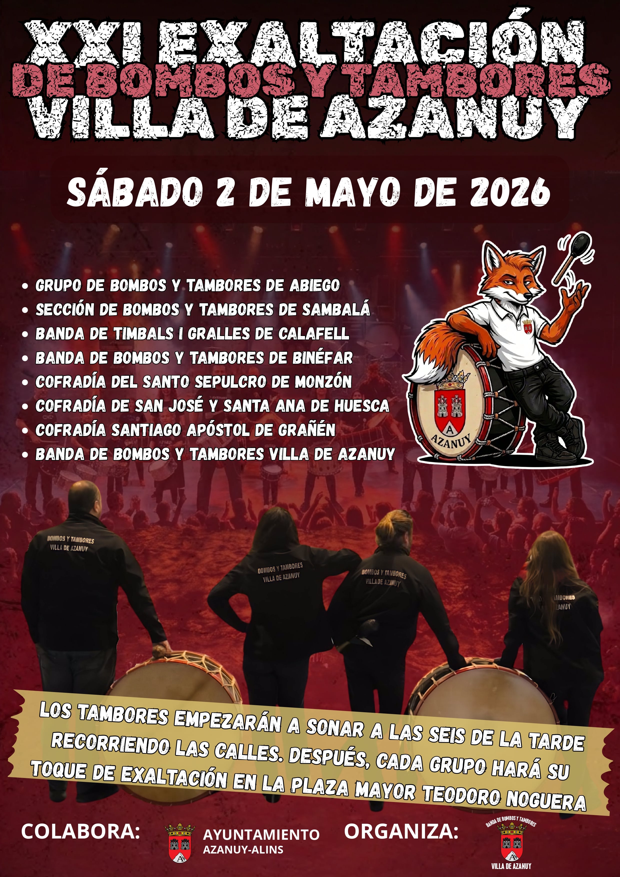 Azanuy celebra una nueva edición de su Exaltación de Bombos y Tambores