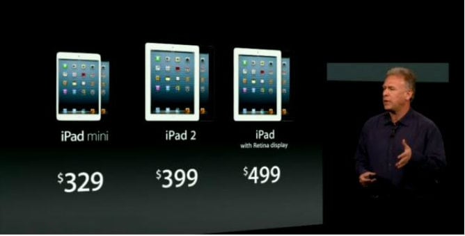 Phil Schiller, jefe de marketing de producto, presenta el nuevo iPad Mini