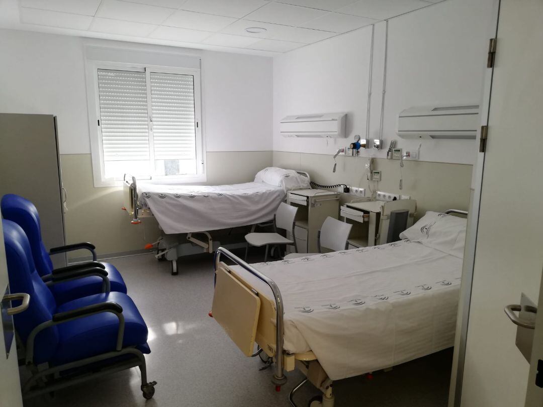 Interior de una habitación del Hospital de Jerez