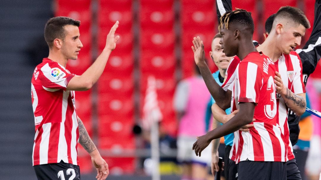 Nico Williams, en su debut con el primer equipo del Athletic