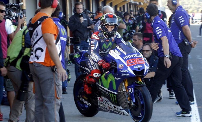 Jorge Lorenzo, en Cheste.