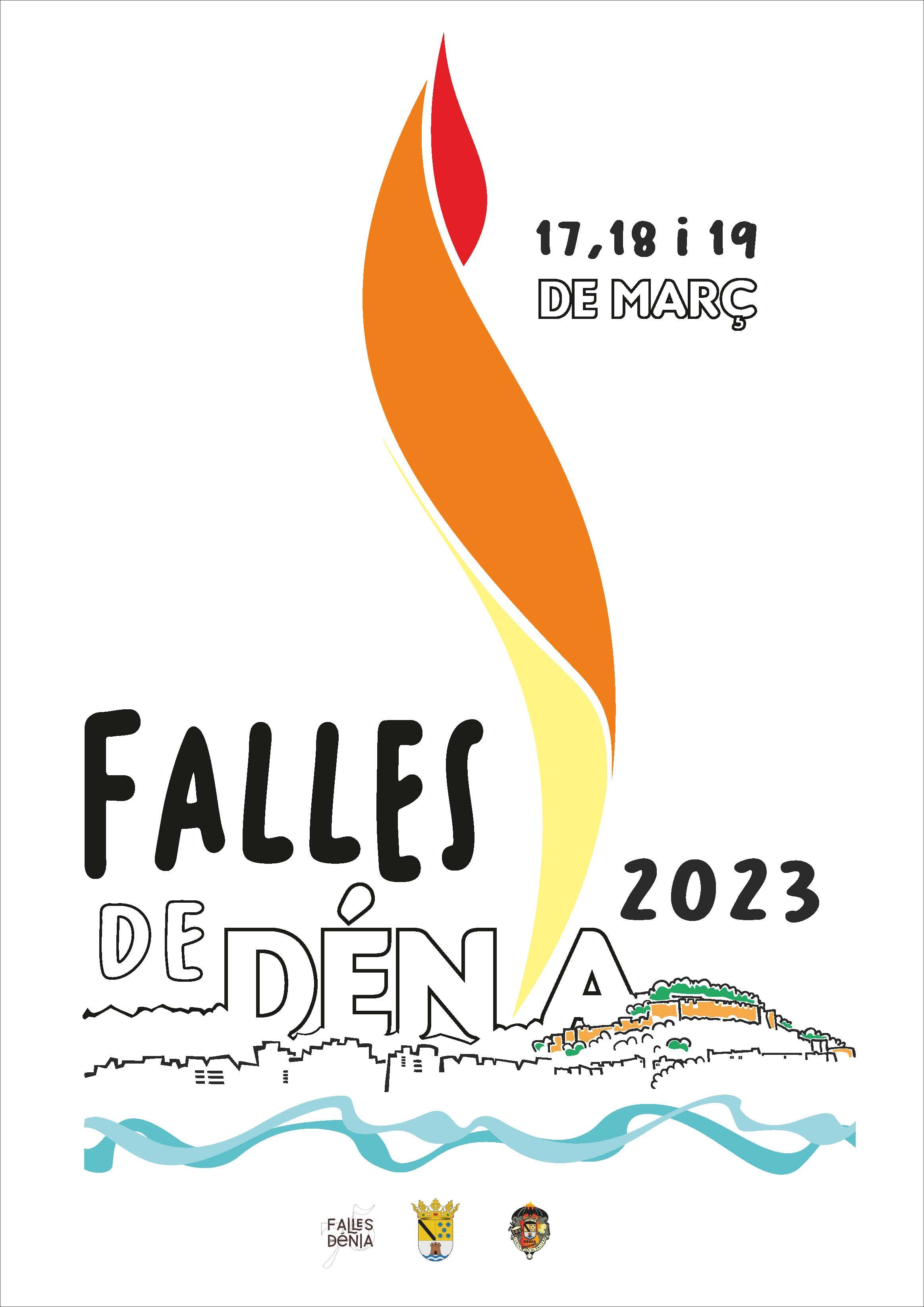 Cartel de las Fallas de Dénia 2023.