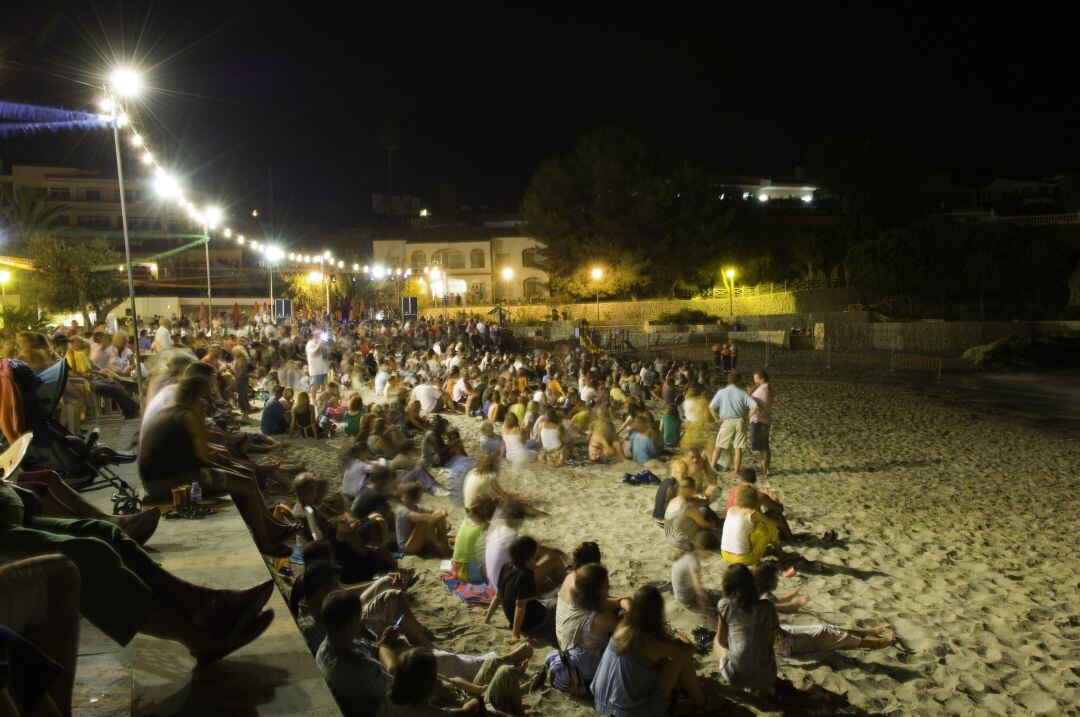 Noche de San Juan en la Fustera. Imagen de archivo