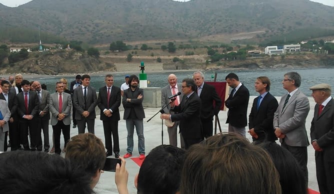 Artur Mas durante el acto en el que ha anunciado que asistirá a la coronación del rey, en Colera, en l&#039;Alt Empordà