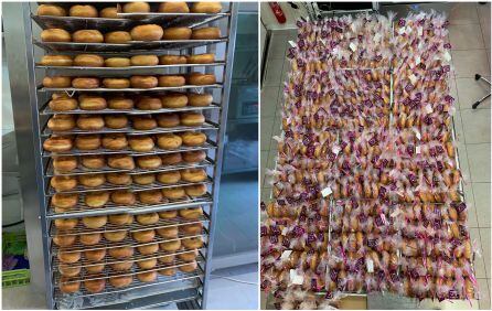 Los 500 donuts enviados al hospital de Gandia
