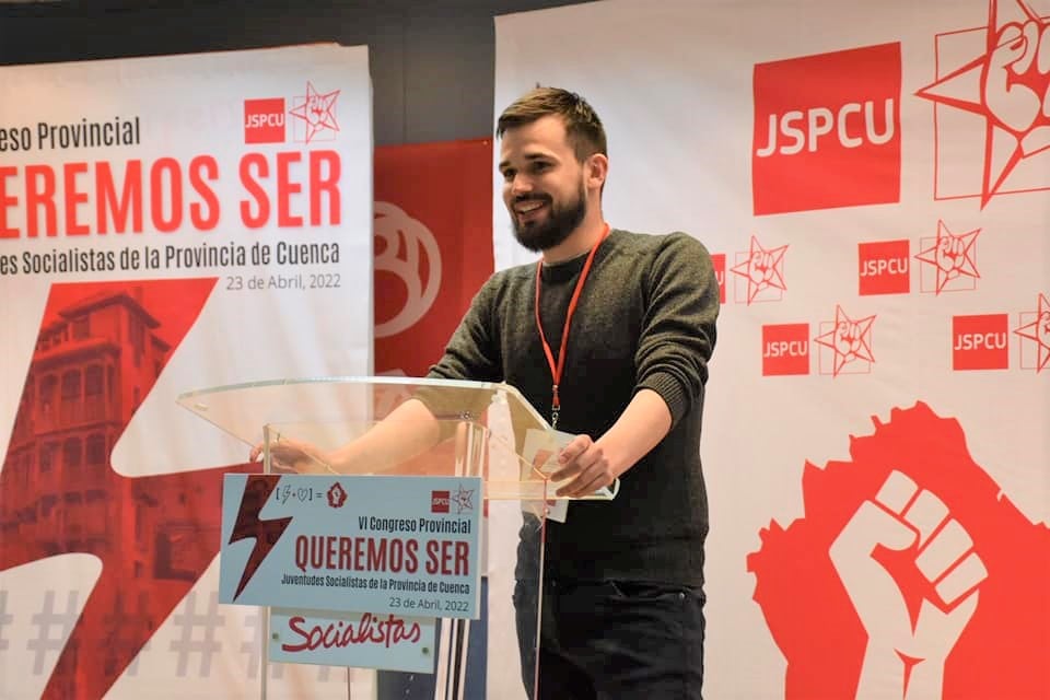 El candidato en un acto de Juventudes Socialistas