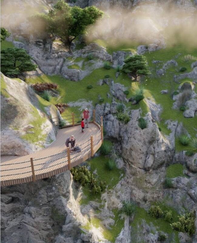 Recreación de la pasarela en las Cimbras de Torres, presentada en FITUR 2025