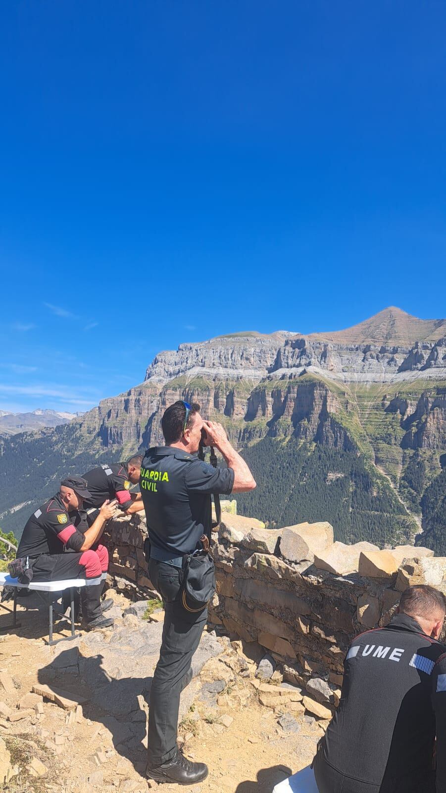 La UME se une a la búsqueda de Cole Henderson en el Parque Nacional de Ordesa.