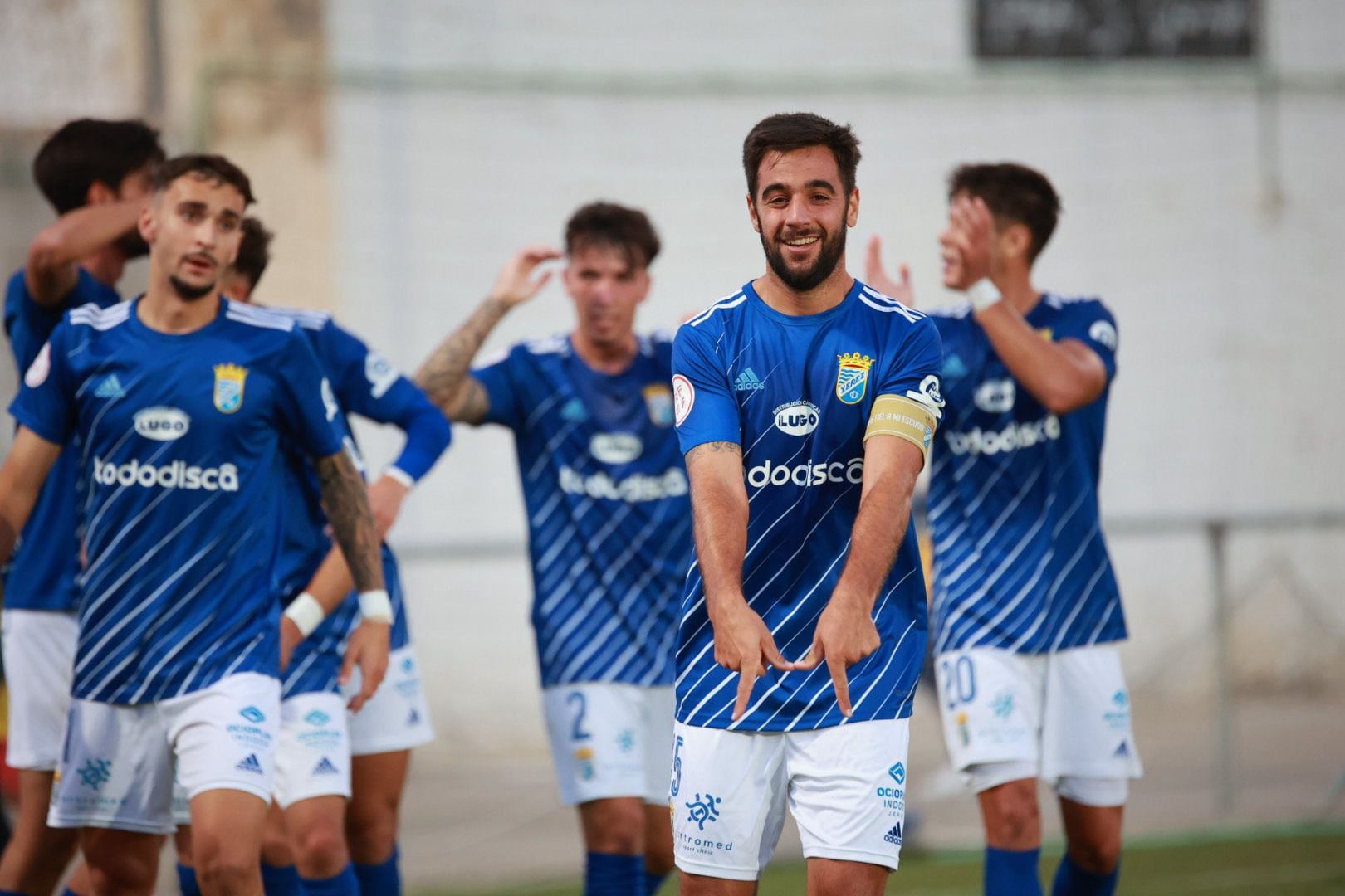 Antonio Jesús celebrando uno de los goles