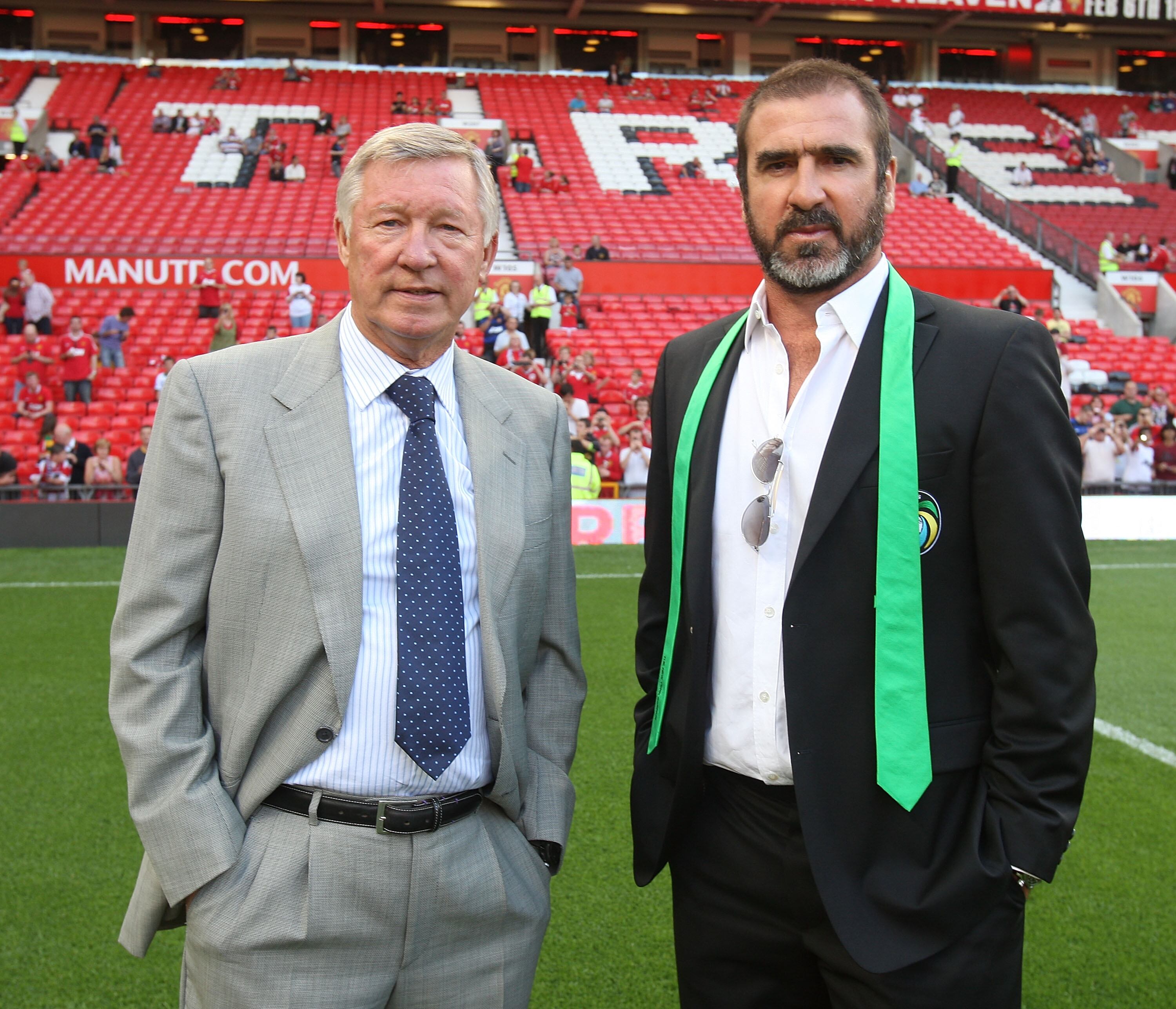 Sir Alex Ferguson y Eric Cantona.