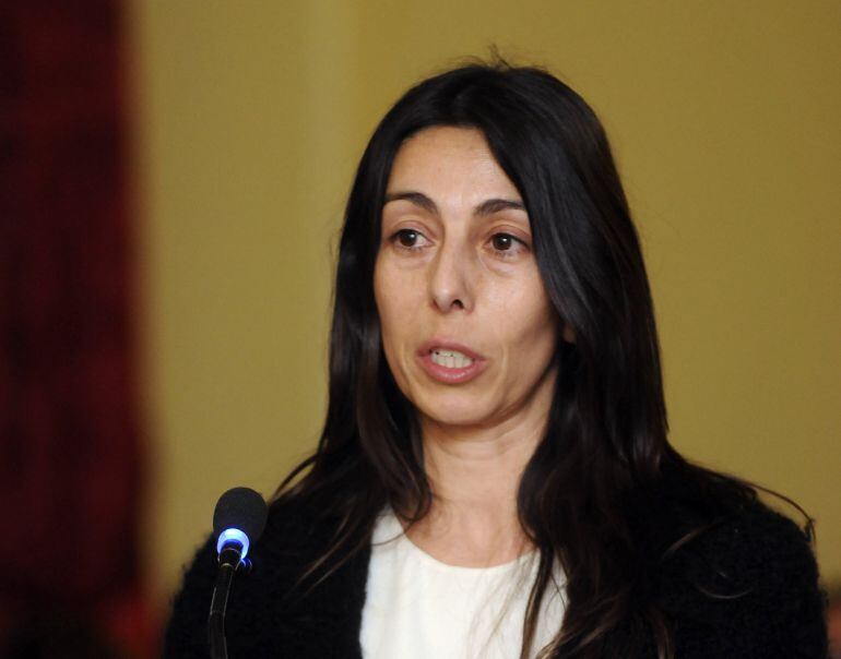 La policía local Raquel Gago, acusada por el asesinato de la presidenta de la Diputación de León Isabel Carrasco, durante la última vista en la Audiencia Provincial de León