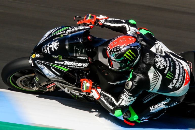 Tom Sykes (Kawasaki) en los test del pasado mes de noviembre en Jerez