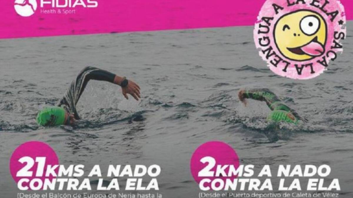 21 kilómetros a nado para sacarle la lengua a la ELA