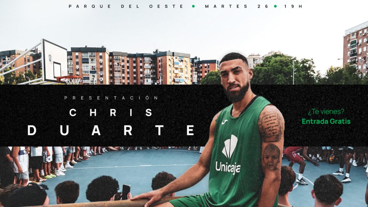 Presentación de Chris Duarte, como jugador del Unicaja Málaga