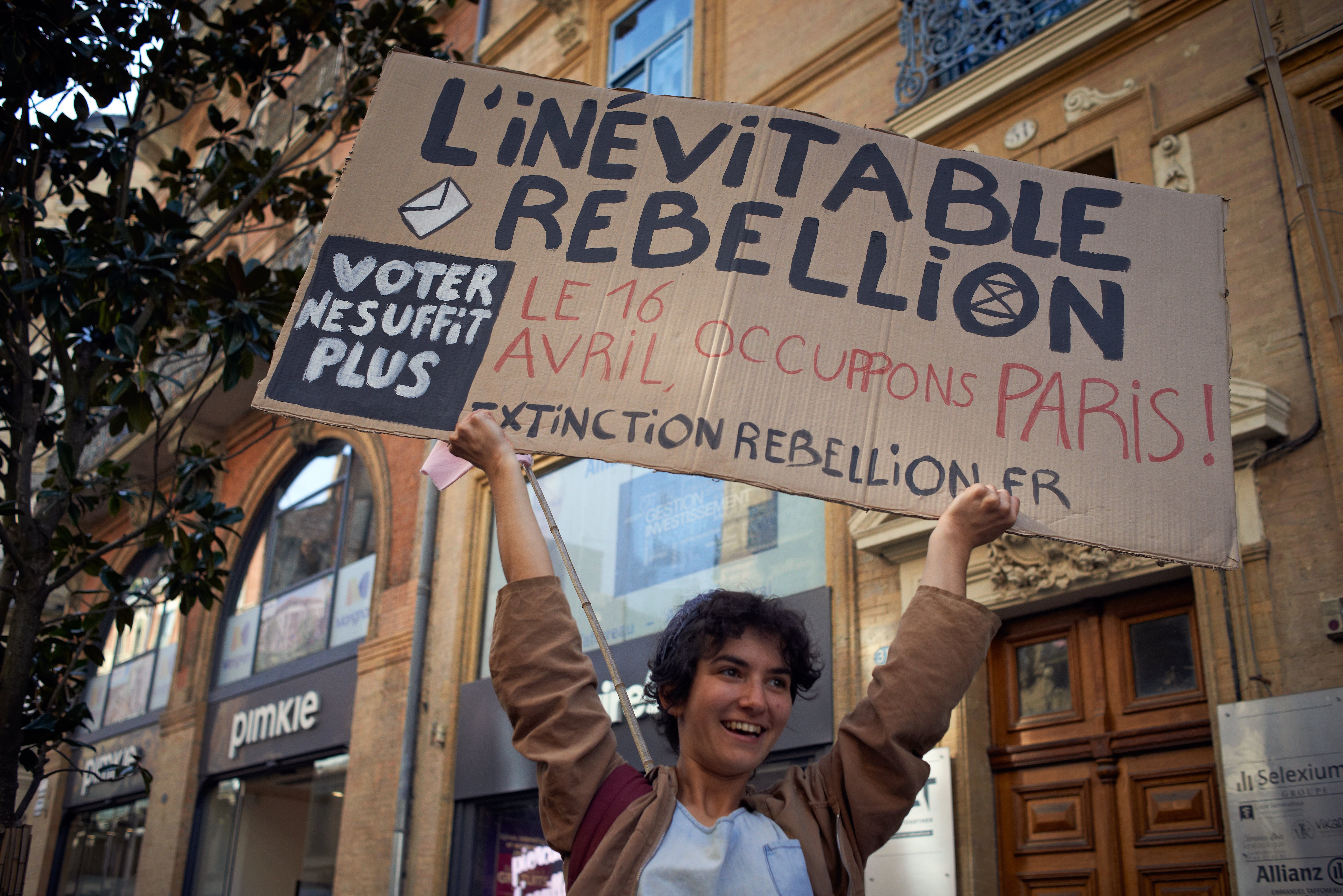 Protesta contra el cambio climático en París.