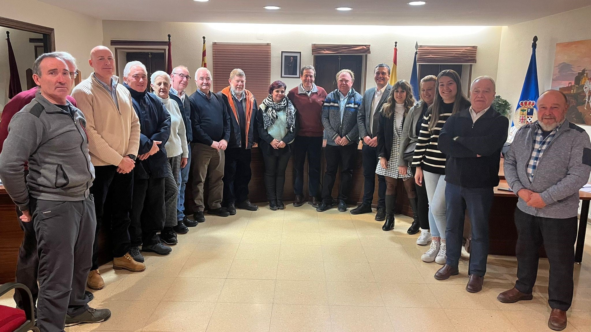 José Luis Abad, junto a Antonio Labarta y Fernando Sabés