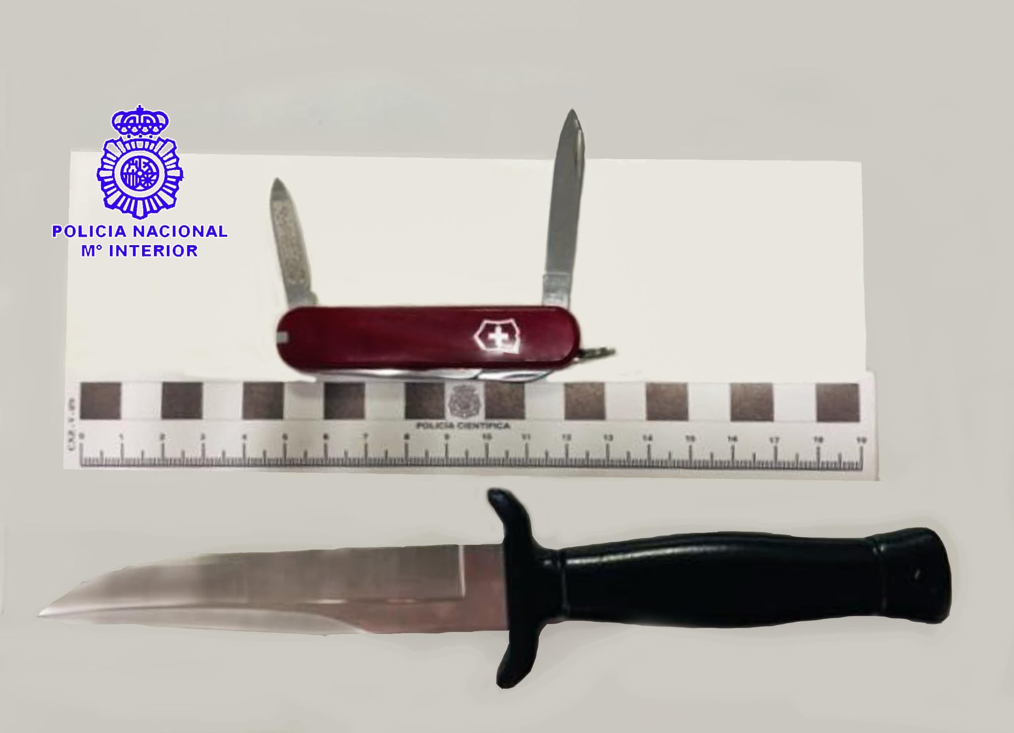 El detenido utilizó un puñal para atacar a la víctima