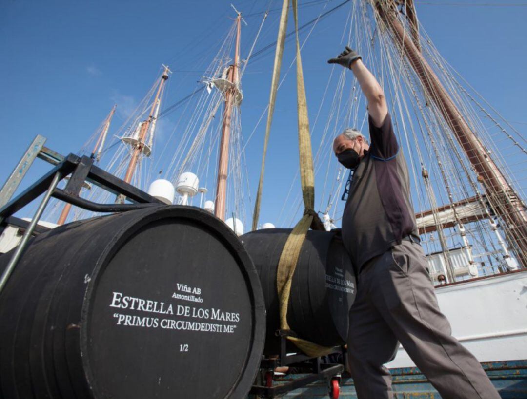 La Bota del Amonillado a bordo del buque