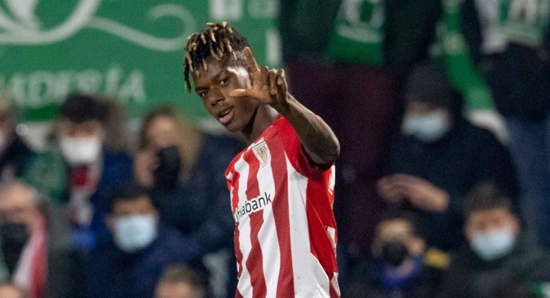 Nico Williams celebra un gol con el Athletic.