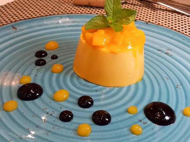 Panna cotta de mango