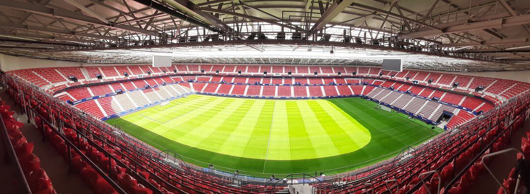 El Sadar preparado para el regreso de la liga y de su afición al renovado estadio de Osasuna 