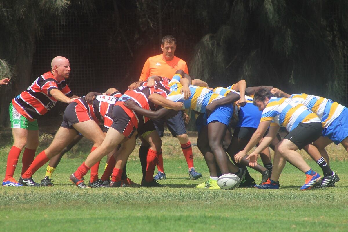 El Lanzarote Rugby Club en el partido de la Copa Doramas, en Maspalomas.