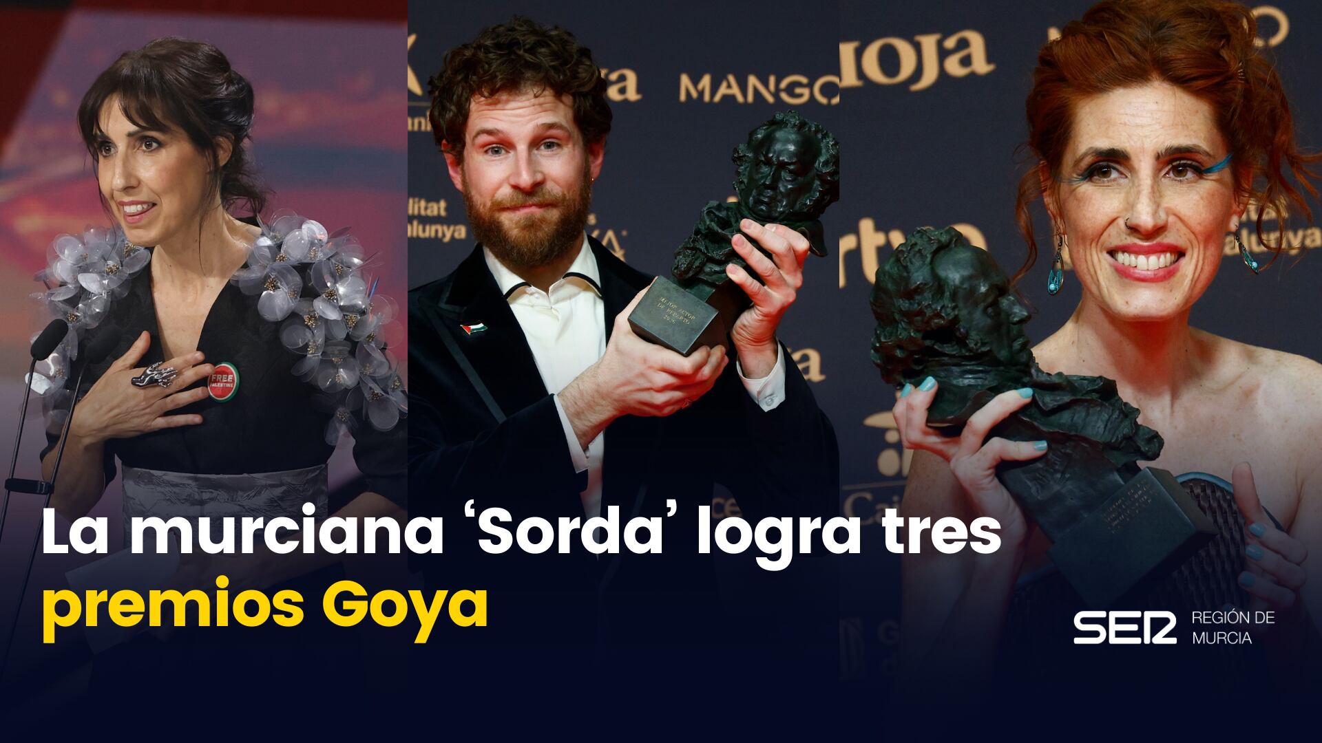 Eva Libertad, Álvaro Cervantes y Miriam Garlo