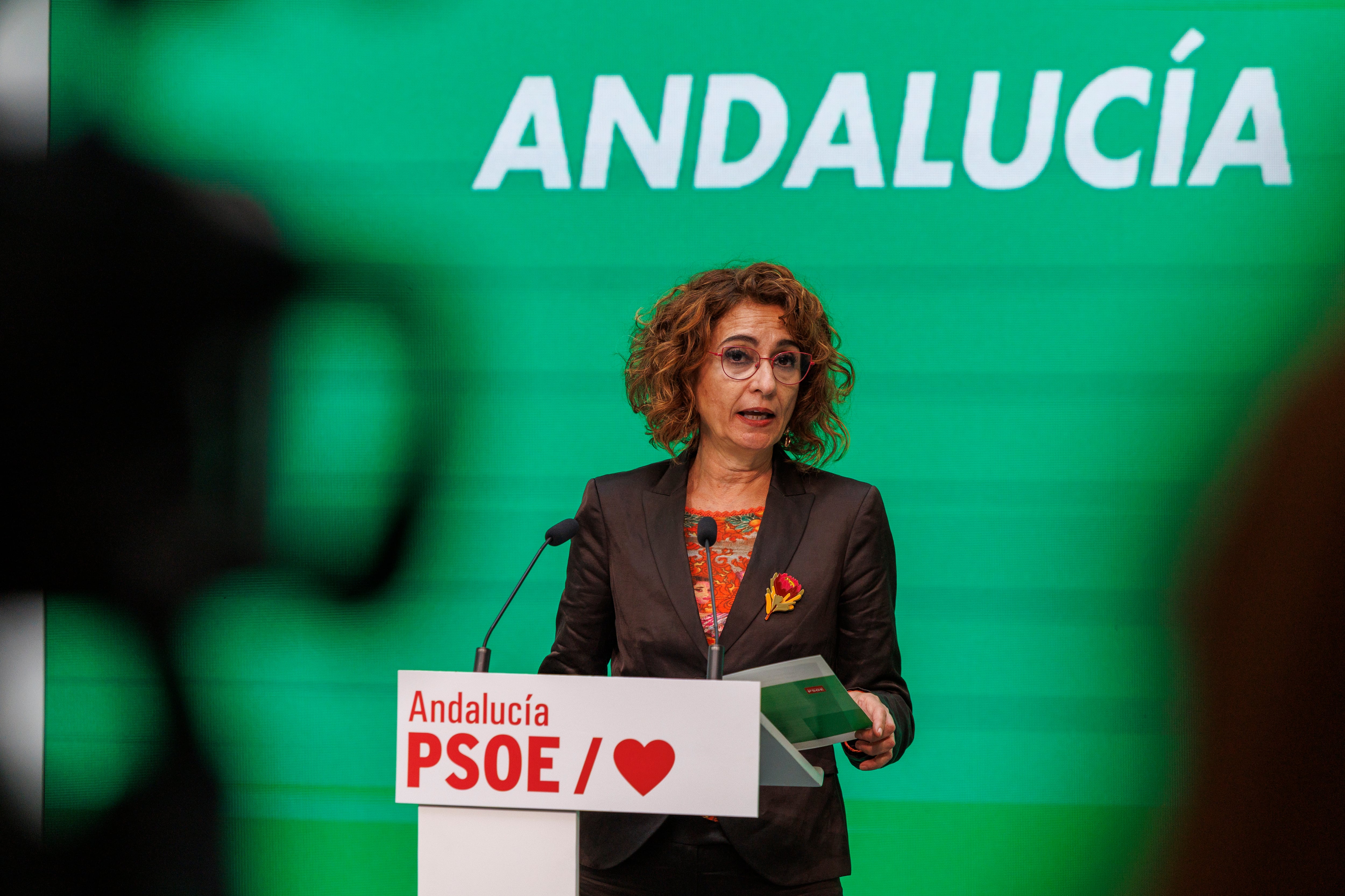 La vicepresidenta primera del Gobierno y ministra de Hacienda, María Jesús Montero, en Sevilla.