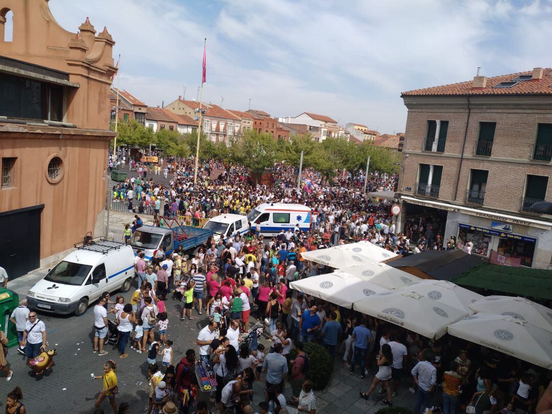 Vista desde los salones del Círculo de Medina del inicio de San Antolín 2019