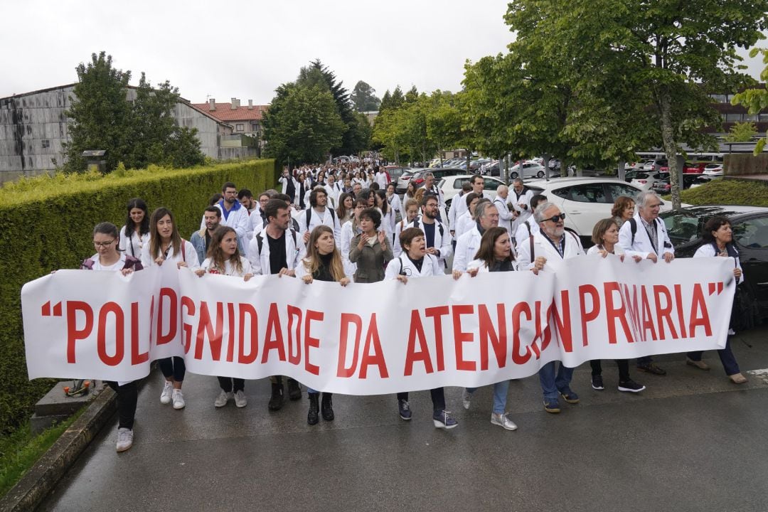 Imagen de archivo de la manifestación de los médicos de Atención Primaria de Galicia
