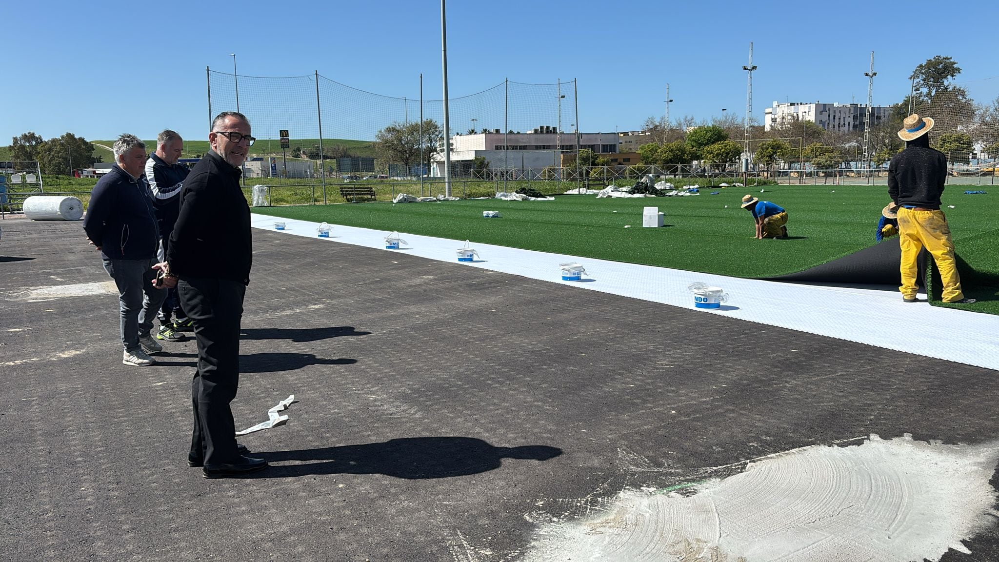 Tomás Sampalo durante su visita a las instalaciones de San Telmo