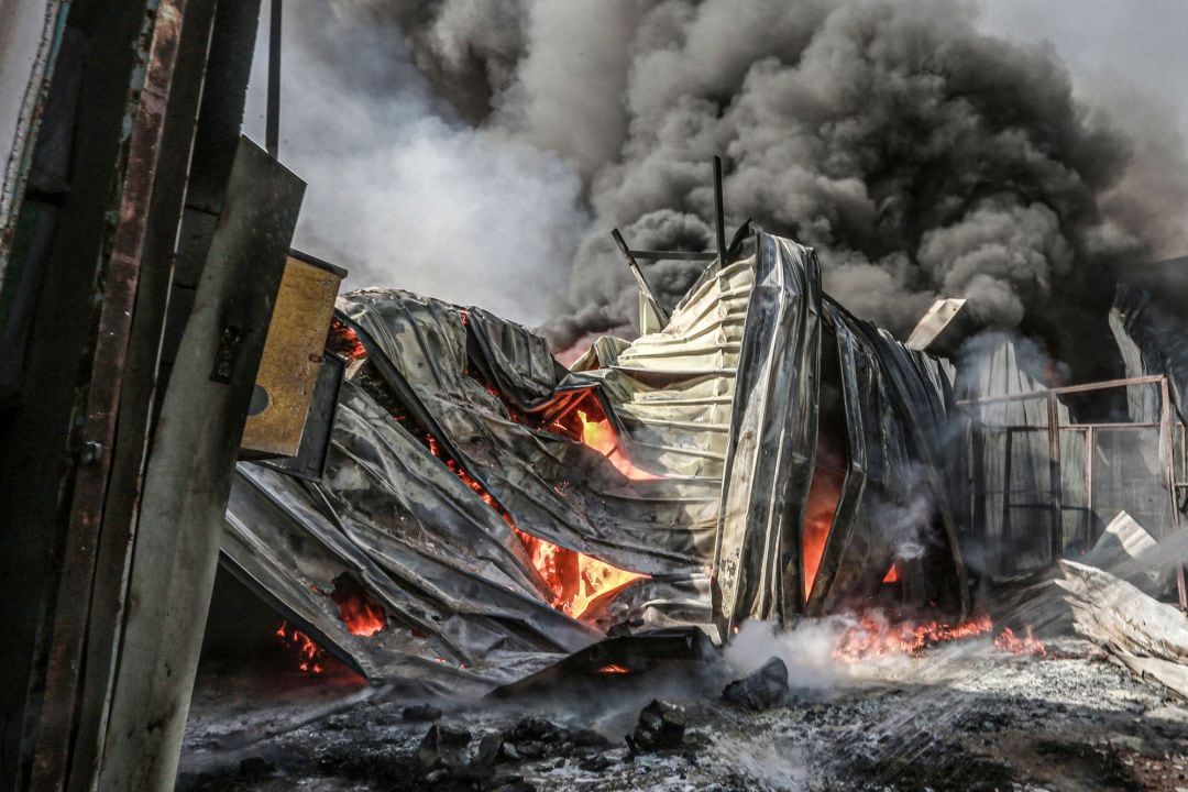 Destrozos en Gaza por los bombardeos de Israel. 