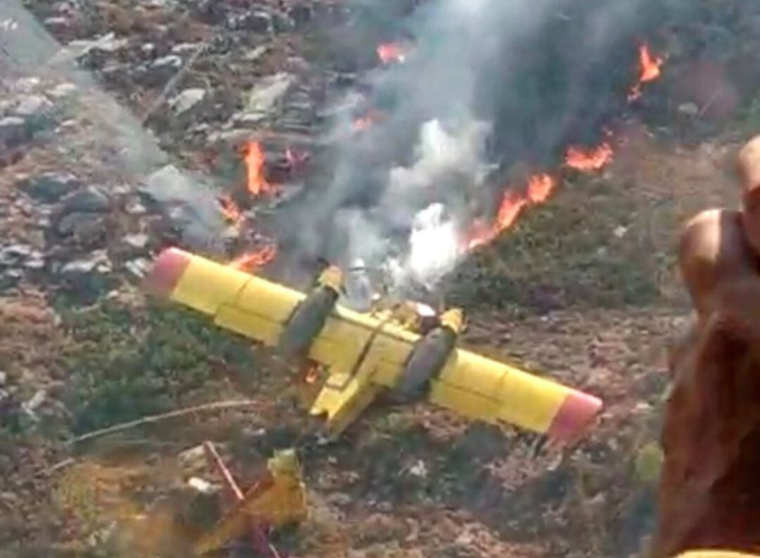 Imagen del hidroavión accidentado