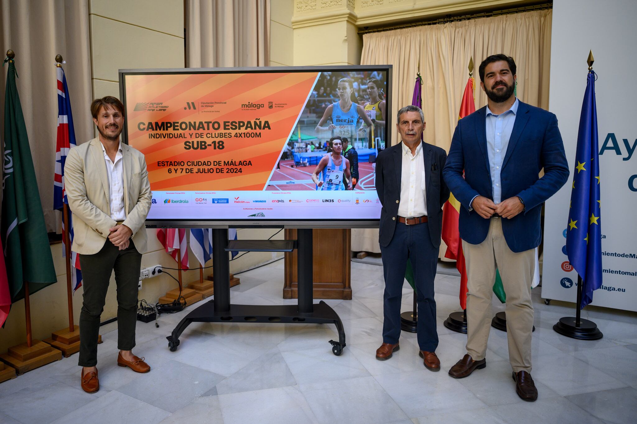 Borja Vivas en la presentación del Campeonato de Atletismo sub 18/ Ayto. Málaga