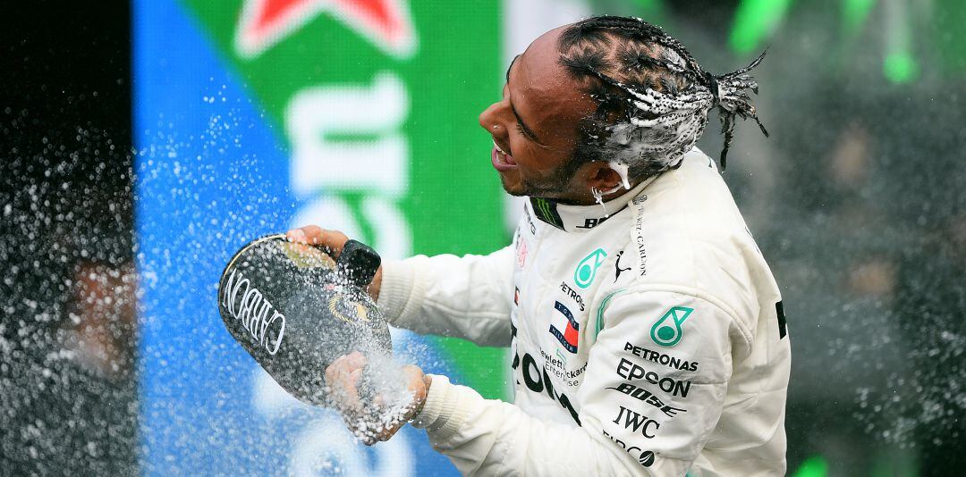 Lewis Hamilton celebra la victoria en México de la pasada semana