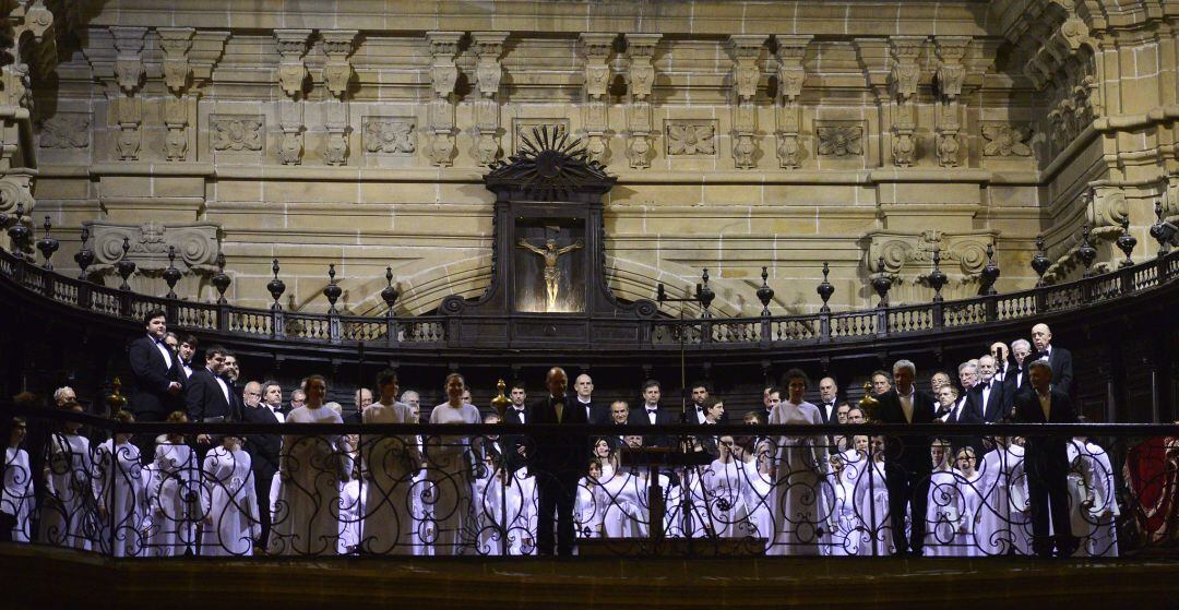 Actuación del Orfeón Donostiarra en Santa María del Coro en una imagen de archivo. 