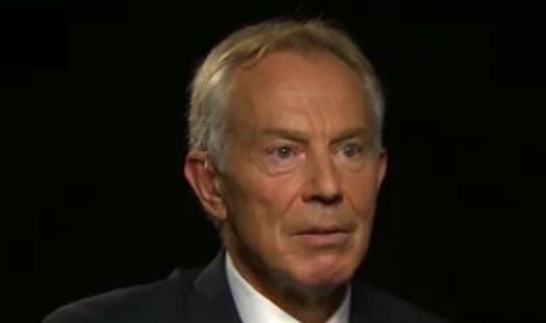 Tony Blair durante la entrevista para la CNN. 