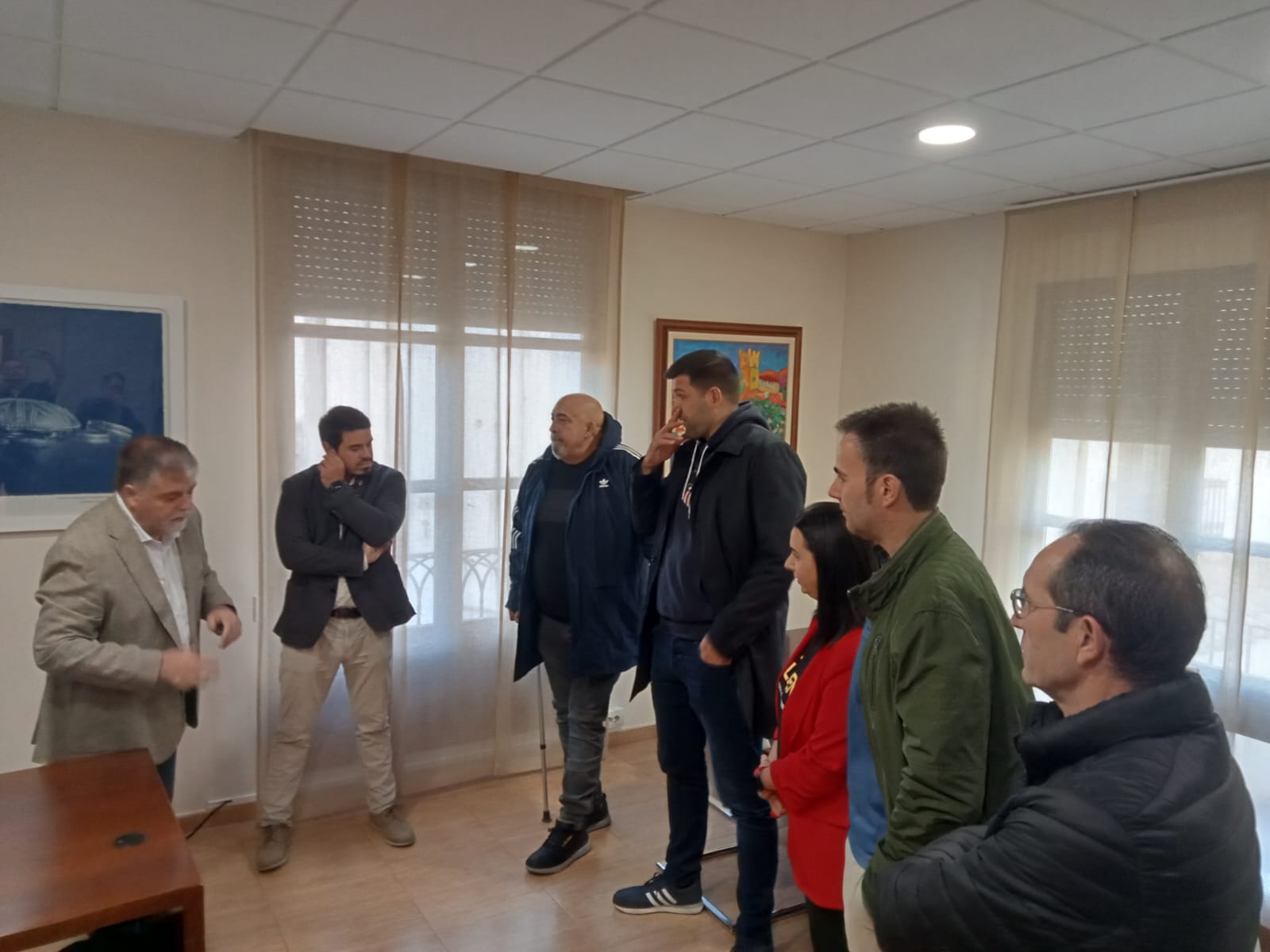 Felipe Reyes en el Ayuntamiento de Villena