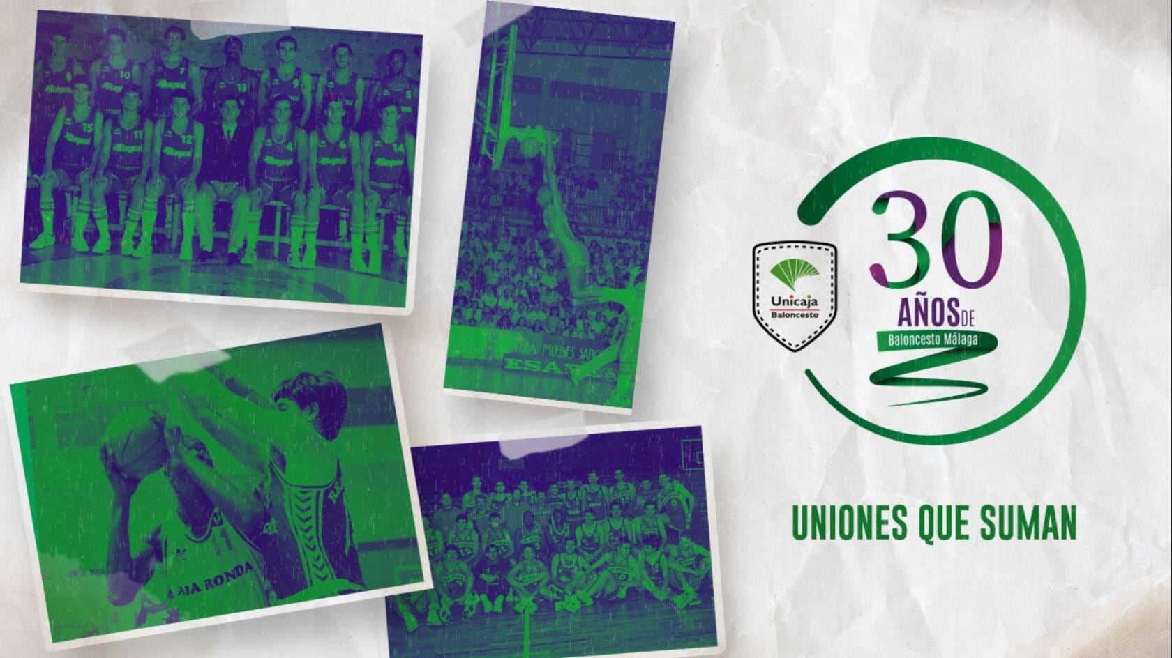 Así anunció el Unicaja el 30 aniversario de la fusión Caja de Ronda - Maristas