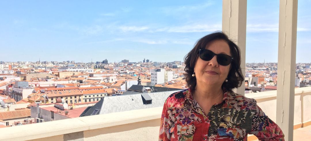 Carmen Linares en la terraza de la Cadena SER