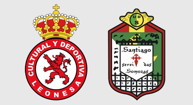 Escudos de la Cultural y Deportiva Leonesa y UD Somozas