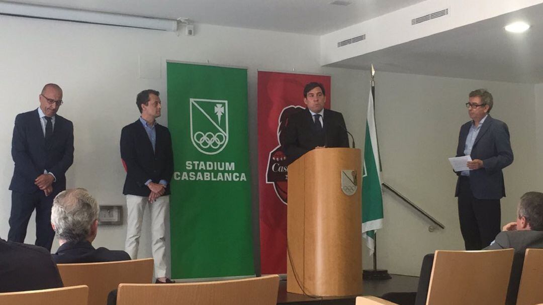 Acto de presentación de la alianza Casademont Zaragoza -Stadium Casablanca