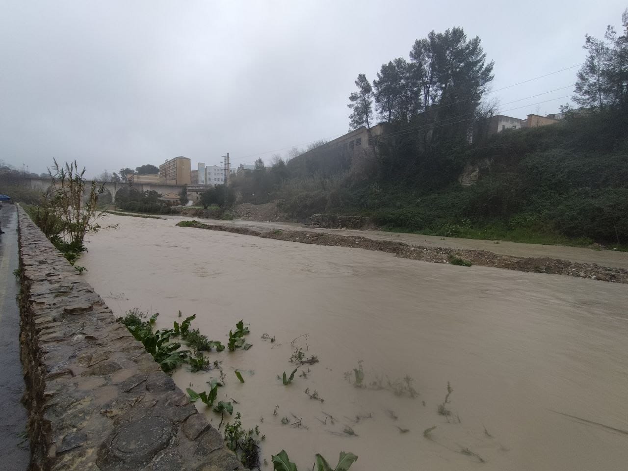 Les fortes pluges van fer pujar el nivell de l'aigua a La Cantereria